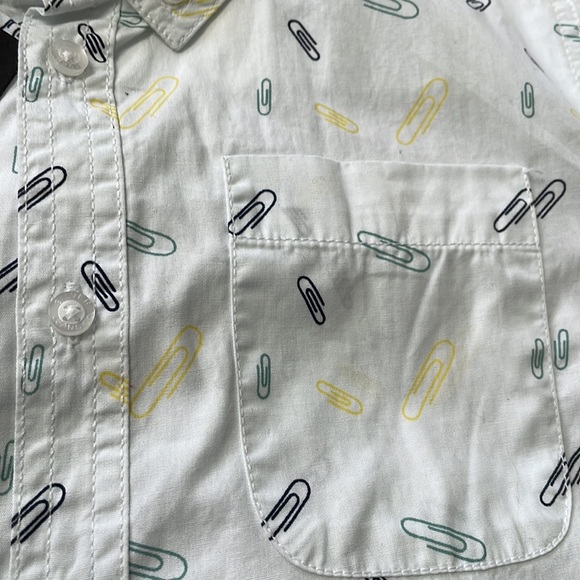 Silver Boys Short Sleeve Button Down Shirt NWT. Size 12-14 - Picture 4 of 7